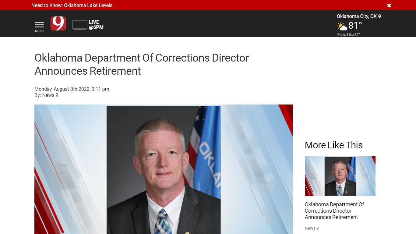 Oklahoma Department Of Corrections Director Announces Retirement